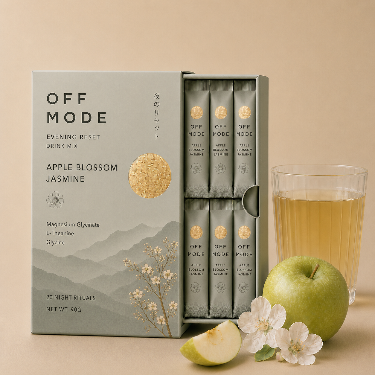 OFFMODE Apple Blossom Jasmine Magnesium + L-Theanine Drink Mix