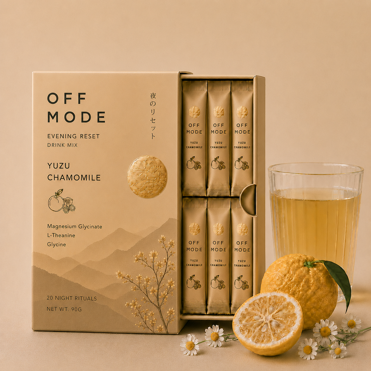 OFFMODE Yuzu Chamomile Magnesium + L-Theanine Drink Mix